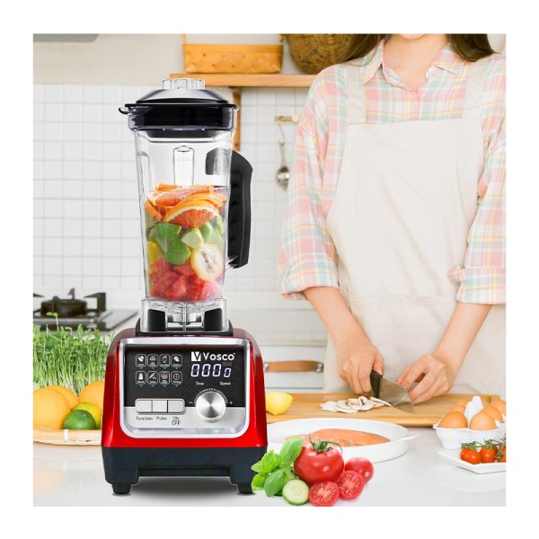 Vosco VHS-206C Pro Dijital Buz Kırıcı Bar Blender,Kırmızı - Thumbnail