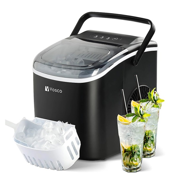Vosco - Vosco VHZB-12H Set Üstü Parmak Buz Makinesi, 12 kg/gün Kapasiteli, Siyah
