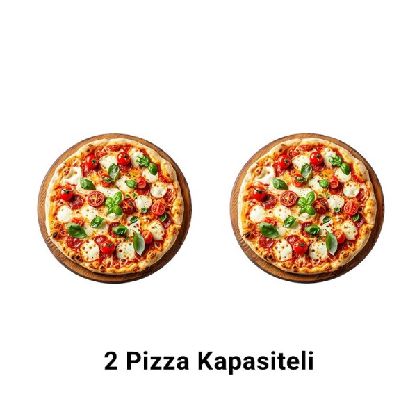 Vosco VWG-3T 25 cm 2 Pizza Kapasiteli Tek Katlı Pizza Fırını, Elektrikli - Thumbnail