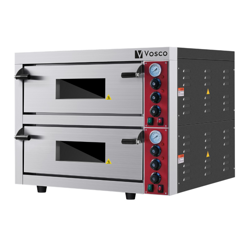 Vosco VWG-6T 25 cm 2+2 Pizza Kapasiteli Çift Katlı Pizza Fırını, Elektrikli - 1