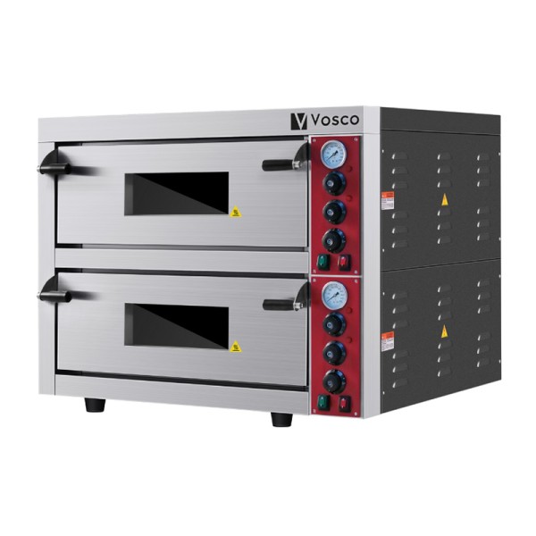 Vosco - Vosco VWG-8T 25 cm 4+4 Pizza Kapasiteli Çift Katlı Pizza Fırını, Elektrikli