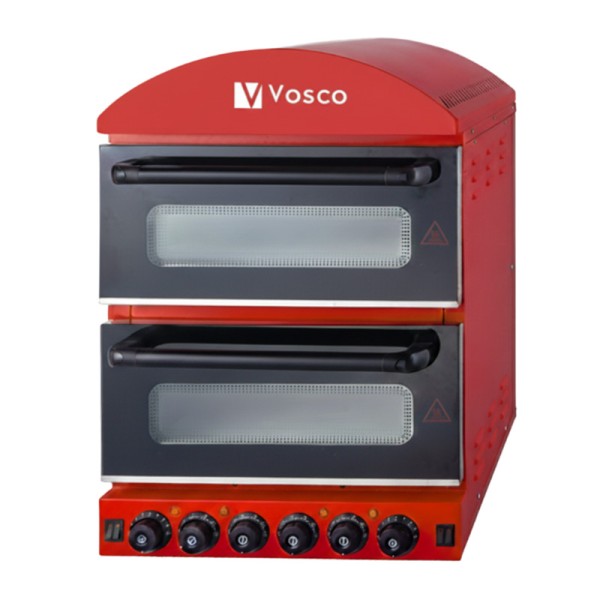 Vosco - Vosco VZM-H2 20 cm 2+2 Pizza Kapasiteli Çift Katlı Pizza Fırını
