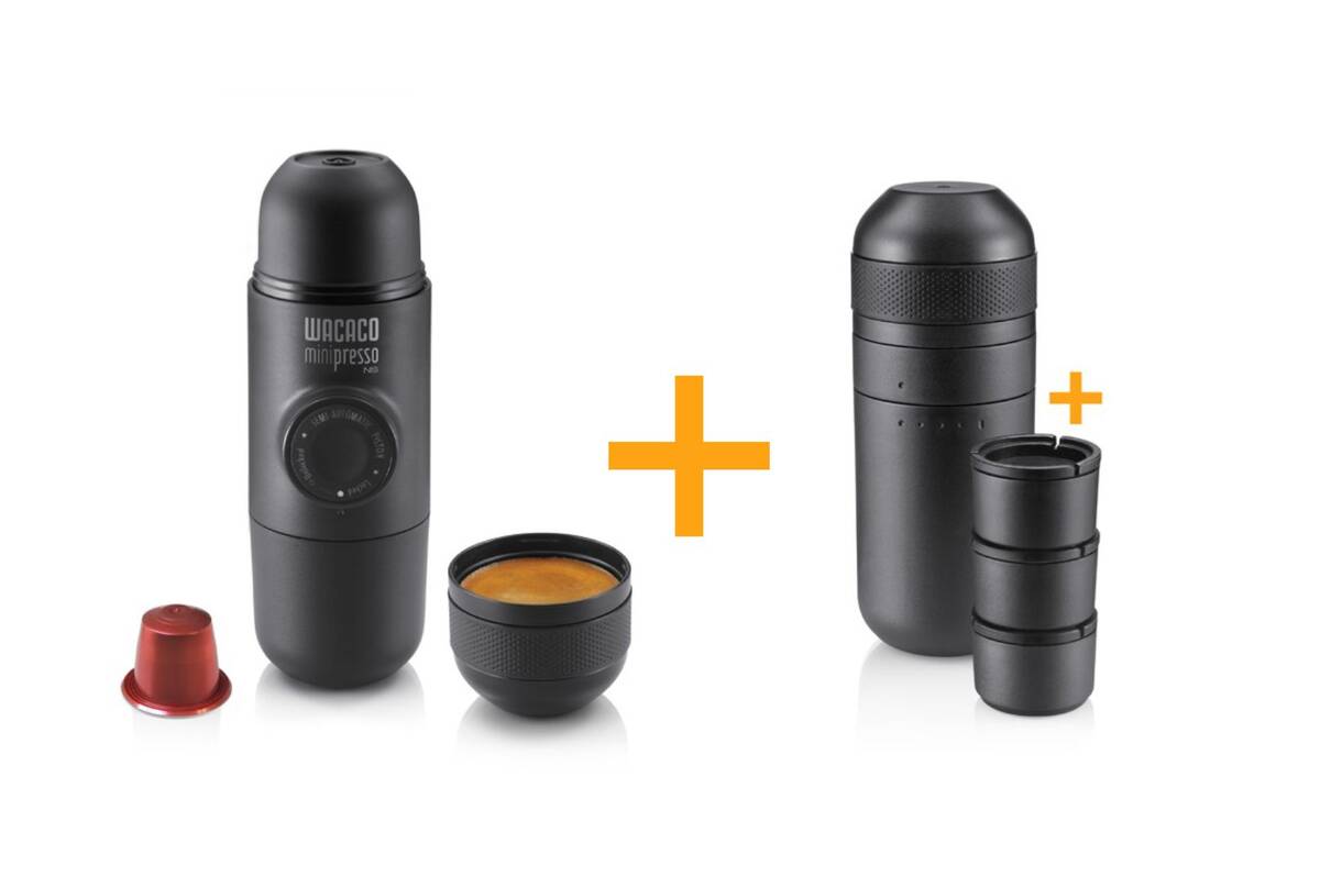 Wacaco Minipresso NS Manuel Espresso Makinesi + Extra Hazne Tank+ Kit Kombini - 1