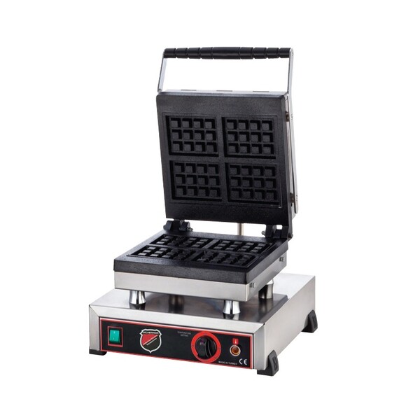 SilverInox Dörtlü Kare Model Waffle Makinesi, Elektrikli - Thumbnail