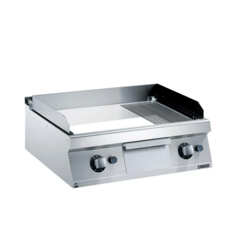 Zanussi - Zanussi 80 cm Yarı Oluklu Pleyt Izgara 80x70x25 cm Elektrikli 372197