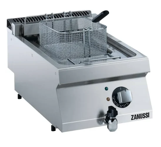 Zanussi - Zanussi Tahliye Vanalı 12 Litre Endüstriyel Fritöz Elektrikli 40x70x25 cm 372079